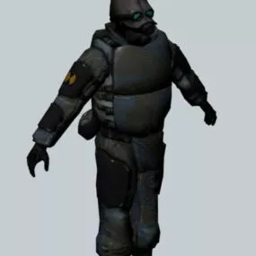 Combine Soldier – Half Life Character 3d model
