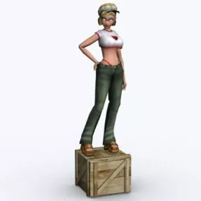 Comics Girl Character 3d model