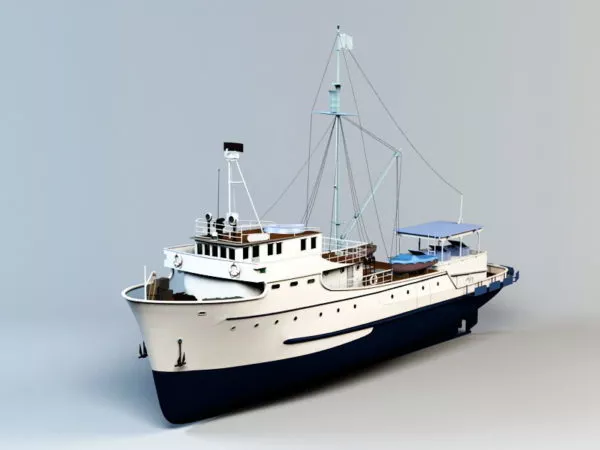 Modern Sailing Boat 3d model