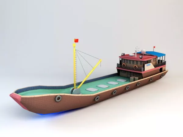 Old Fishing Vessel 3d model