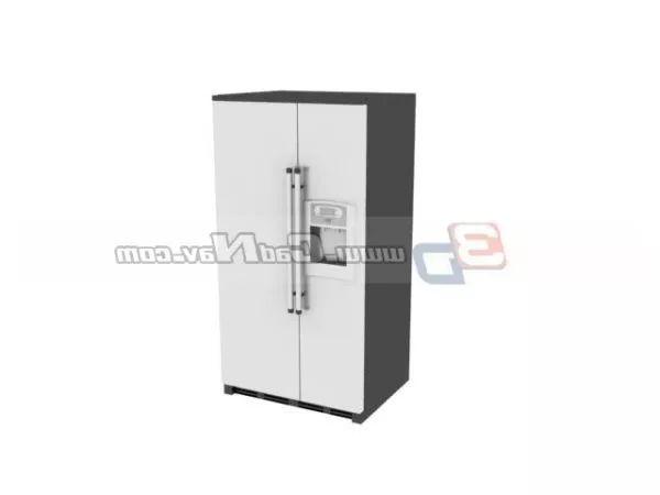 Modern Kitchen Refrigerator Double Doors 3d model