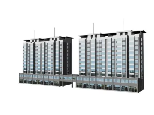 Commercial And Residential Buildings 3d model Commercial And Residential Buildings 3d model