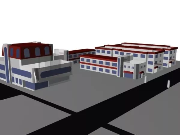 Commercial Architectural Complex 3d model Commercial Architectural Complex 3d model