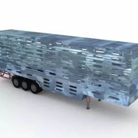 Commercial Livestock Trailer 3d model
