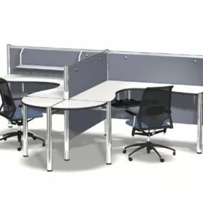 Commercial Office Cubicles Desk Partition 3d model