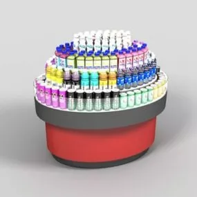 Commercial Open Display Cooler 3d model