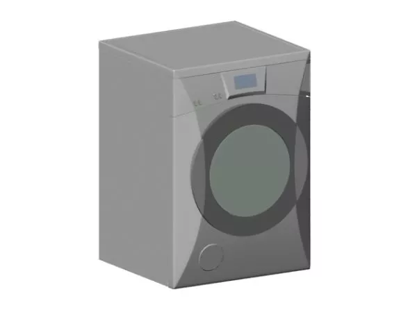 Home Washing Machine White Color 3d model