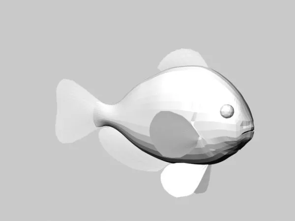 Red Turquoise Fish 3d model