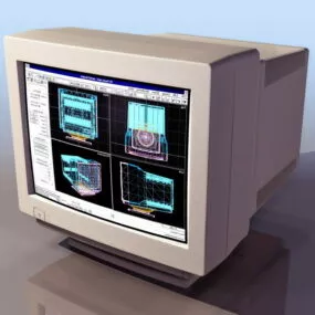 Computer Crt Monitor 3d model