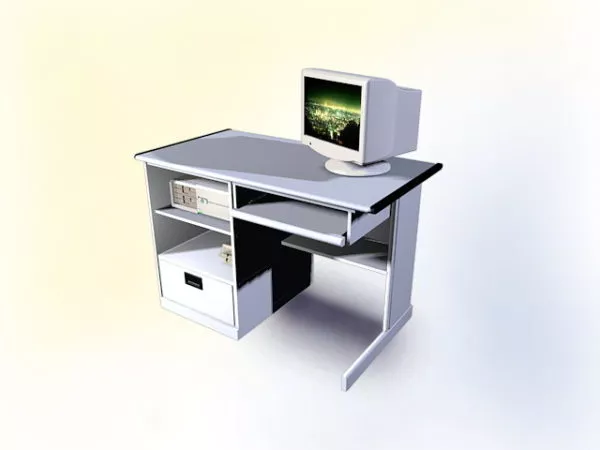 Pc Computer Chrome Case 3d model