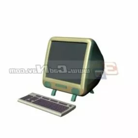 Computer Monitors And Keyboard 3d model