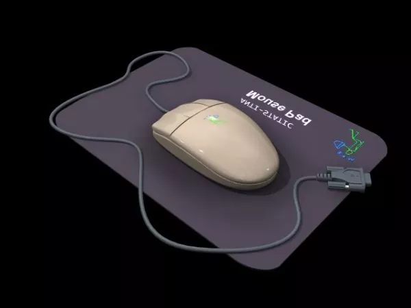 Old Wireless Computer Mouse 3d model