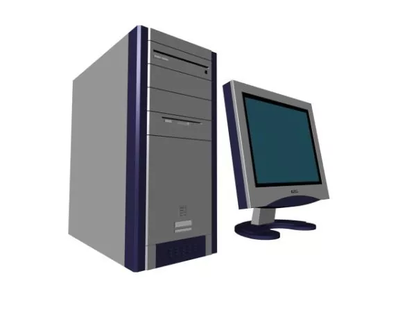 Flat Lcd Window Xp 3d model