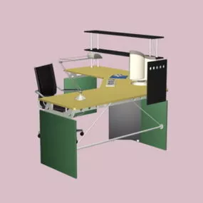 Computer Workstation Furniture 3d model