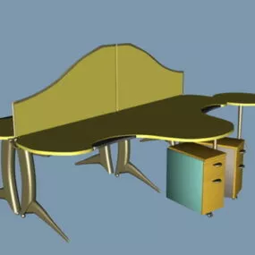 Computer Workstation Partitions 3d model