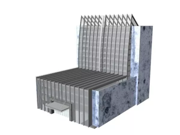 Conference Exhibition Building 3d model Conference Exhibition Building 3d model