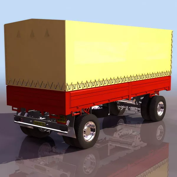 Container Semi-trailer 3d model Container Semi-trailer 3d model