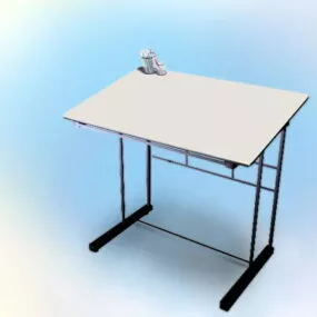 Contemporary Drafting Table 3d model