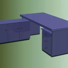 Contemporary Executive Desk 3d model