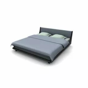 Contemporary Platform Bed 3d model