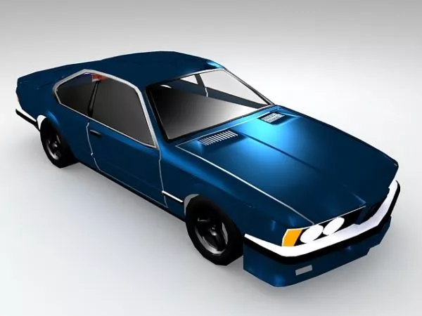 Cool Blue Car 3d model Cool Blue Car 3d model