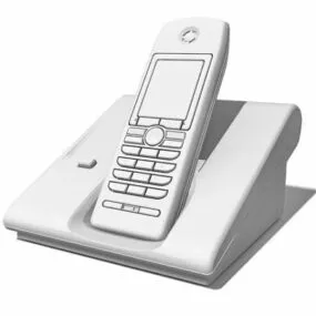 Cordless Telephone With Base 3d model