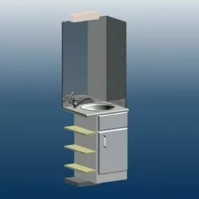 Corner Bathroom Vanity 3d model