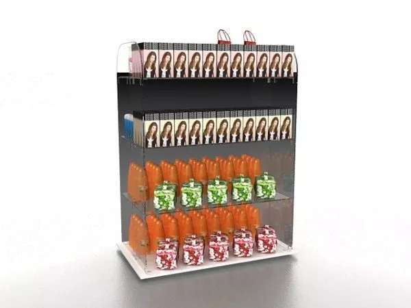Cosmetic Bottles On Shelf 3d model