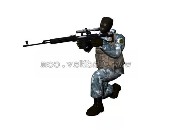 Counter-strike Character Terrorist Arctic Avengers 3d model Counter-strike Character Terrorist Arctic Avengers 3d model