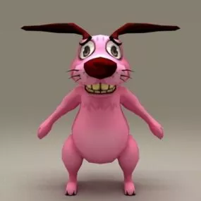 Courage The Cowardly Dog Rigged 3d model