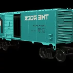 Covered Goods Wagon 3d model