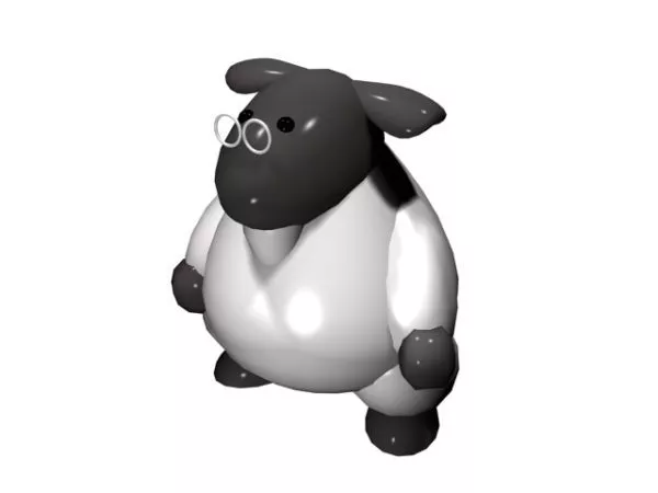 Cow With Glasses Toy 3d model Cow With Glasses Toy 3d model