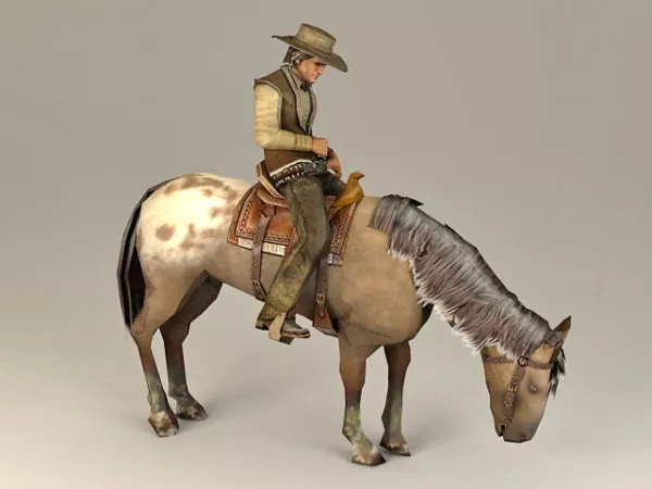 Sculpture Horse Unicorn 3d model