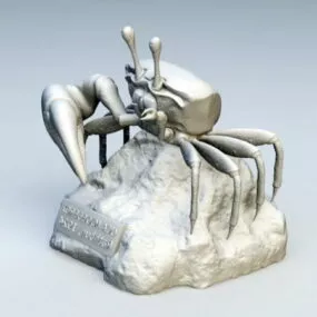 Crab Sculpture 3d model