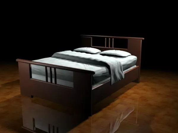 Craftsman Style Bed 3d model Craftsman Style Bed 3d model