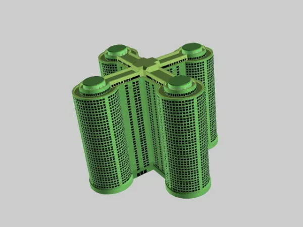 Cross-shaped Building 3d model Cross-shaped Building 3d model