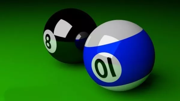Billiard Ball 8 Number 3d model