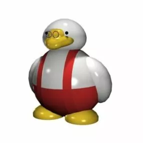 Cut Artoon Duck Toy 3d model