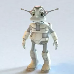Cute Alien Animated & Rigged 3d model