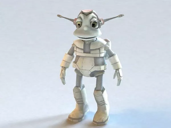 Cute Alien Animated & Rigged 3d model Cute Alien Animated & Rigged 3d model