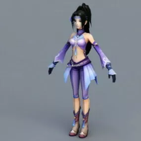 Cute Anime Girl Dancer 3d model