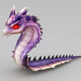 Cute Anime Snake 3d model
