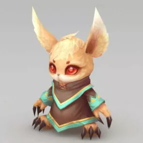 Cute Anime Squirrel 3d model