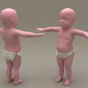 Cute Baby 3d model