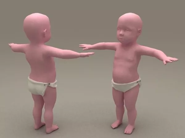 Cute Baby 3d model Cute Baby 3d model
