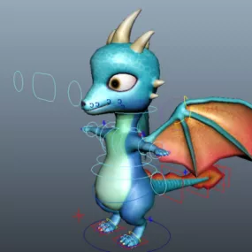 Cute Baby Dragon 3d model