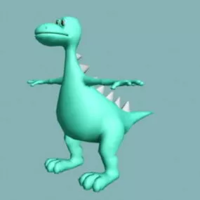 Cute Baby Stegosaurus Rig 3d model