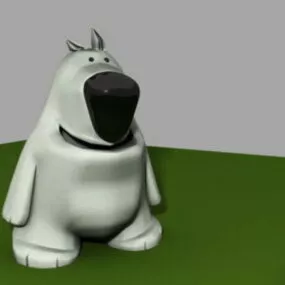 Cute Bear Cartoon 3d model