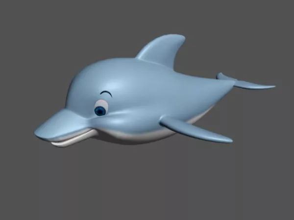 Cute Blue Dolphin 3d model Cute Blue Dolphin 3d model