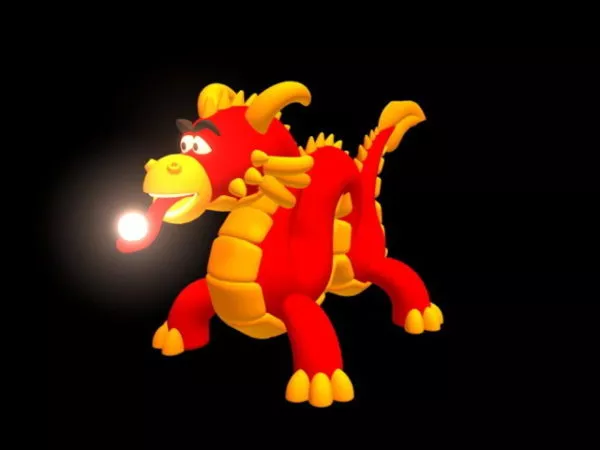 Ancient Qing Dragon Statue 3d model